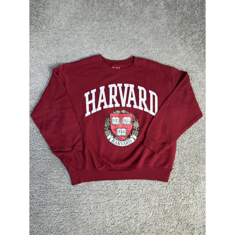 Harvard Sweatshirt Mens M Red Graphic Pullover Fleece Awake Heavyweight